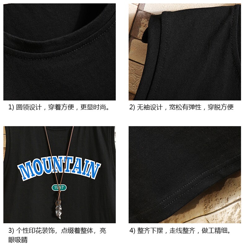 BX25231-P20港风运动汗背心男大码汗衫男无袖T恤男砖墙,男装T恤,电商A040A
