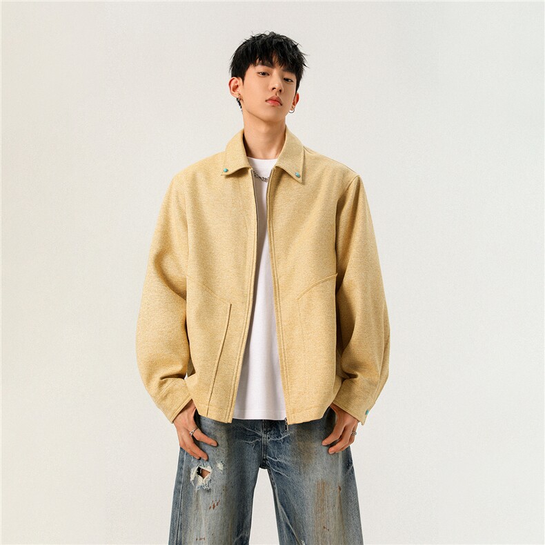 秋冬夹克男潮流翻领工装外套青少年上衣GS9092图片