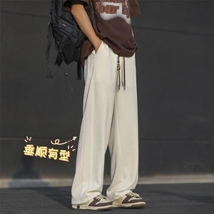 休闲长裤男士垂感小西裤子男生垂感直筒阔腿裤 k937 -特批32图片