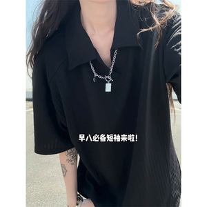 XZ809A/SSS06/P45/控58 肌理感拼接POLO衫T恤图片