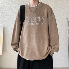 秋季港风圆领卫衣男宽松长袖打底衫外套XZ214-8Y286P35，男装卫衣，星座1204-3