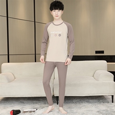 秋衣秋裤男士保暖内衣秋冬季薄款抗菌莱卡棉套装TZ3602-P50，男装休闲套装，星座310B-3