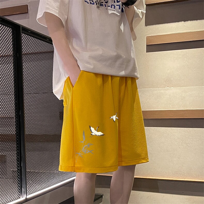 冰丝短裤男士大码宽松休闲五分裤男运动中裤MK37394-P15,男装休闲裤,电商A040