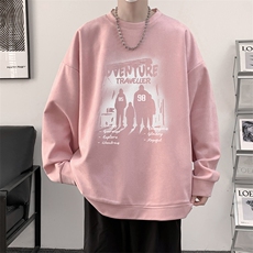 麂皮绒卫衣男大码重磅长袖t恤男JW81374-P35，男装T恤，电商A040
