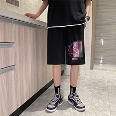 1港风休闲大码男短裤运动5分原宿潮流五分裤男士中裤DK769P25控38，男装休闲裤，星座226-2