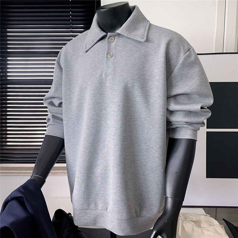M-3XL设计翻领可拆披肩假两件POLO衫长袖情侣装XZ212-QWT112-P66,男装Polo衫,星座212