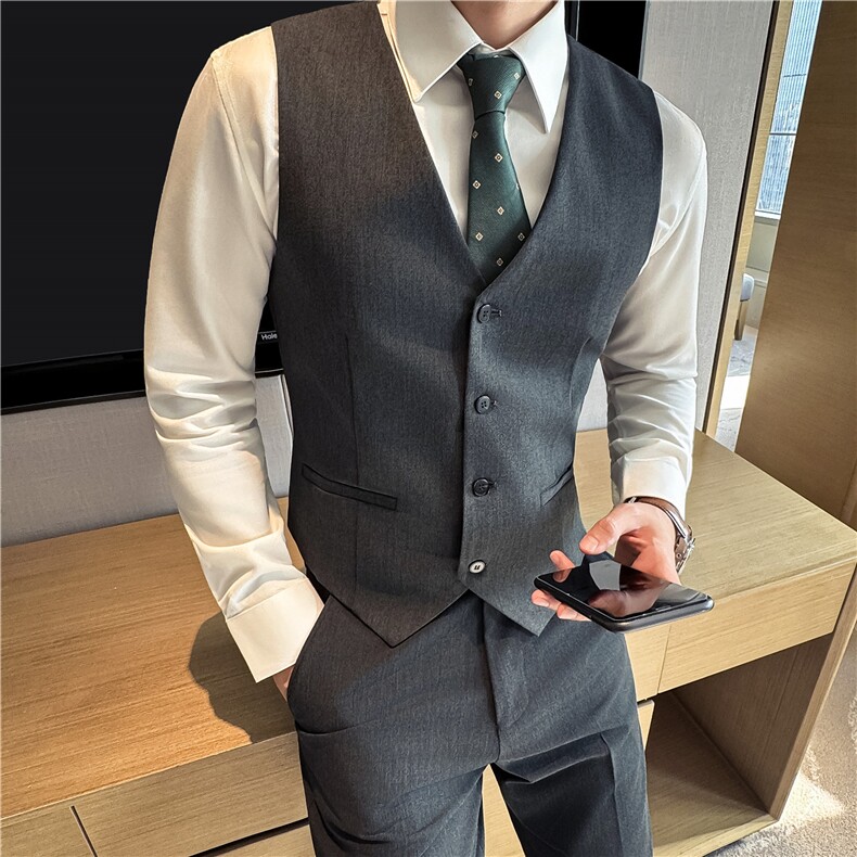 M-7XL-伴郎服兄弟装男婚礼西装马甲纯色坎肩背心DMJ7056-P40特,男装背心/马甲,电商A213