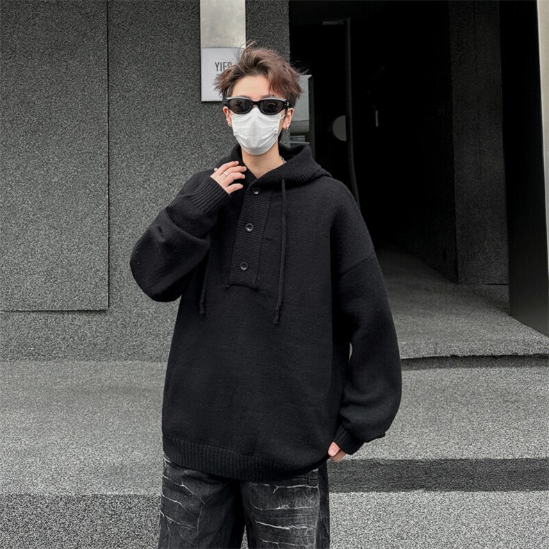 美式连帽毛衣外套男宽松秋冬外搭慵懒风休闲百搭上衣MY0663-P55,男装针织衫/毛衣,星座308B-1