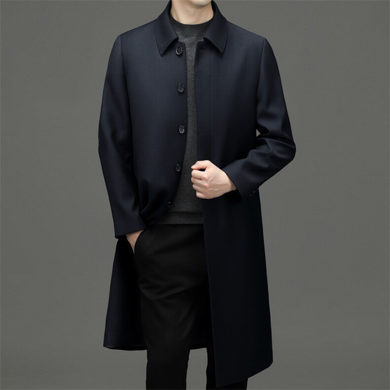 CSYM98089钱塘2020-2冬季厚款商务休闲中年男士翻领夹克P285,男装毛呢大衣,钱塘207-2