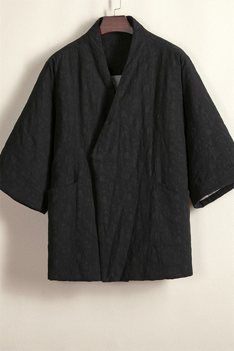 冬装新款风男装棉麻提花男士改良汉服棉衣外套HM03P145,男装棉衣,钱塘802