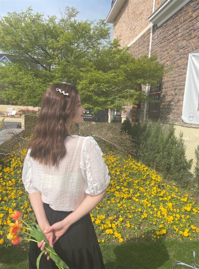 花边袖上衣，其它，唯品