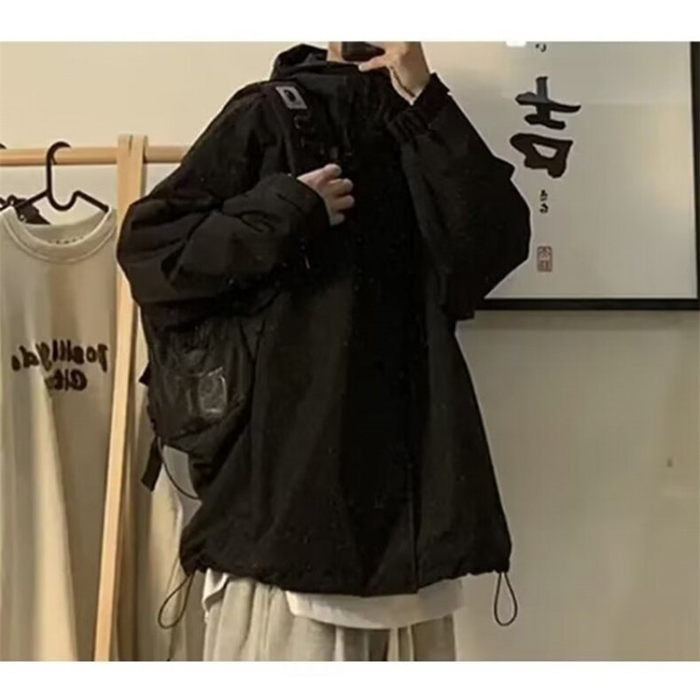 美式复古铆钉夹克男春秋季宽松cleanfit潮牌痞帅伐木翻领工装外套,男装夹克,星座506A