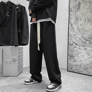 爆卖100万+ 纯棉包边品质升级 大码情侣编织抽绳休闲裤男K2128P50图片