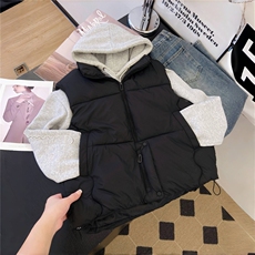 无袖立领面包服棉马甲女秋冬宽松拉链背心外套上衣MF370-P46，男装背心/马甲，星座412-3