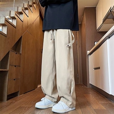 青少年宽松型纯色常规夏秋季伐木裤子男秋季潮牌宽松微弹M547/P42，男装休闲裤，星座506