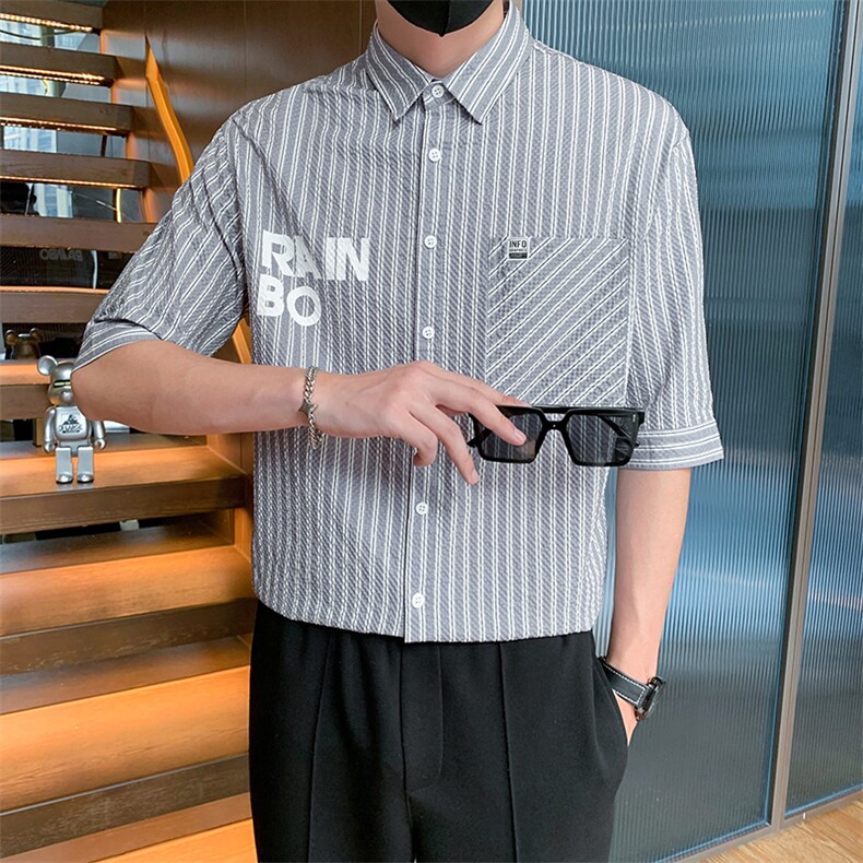 23年男士短袖衬衣A210-CS12-P55,男装T恤,电商A210