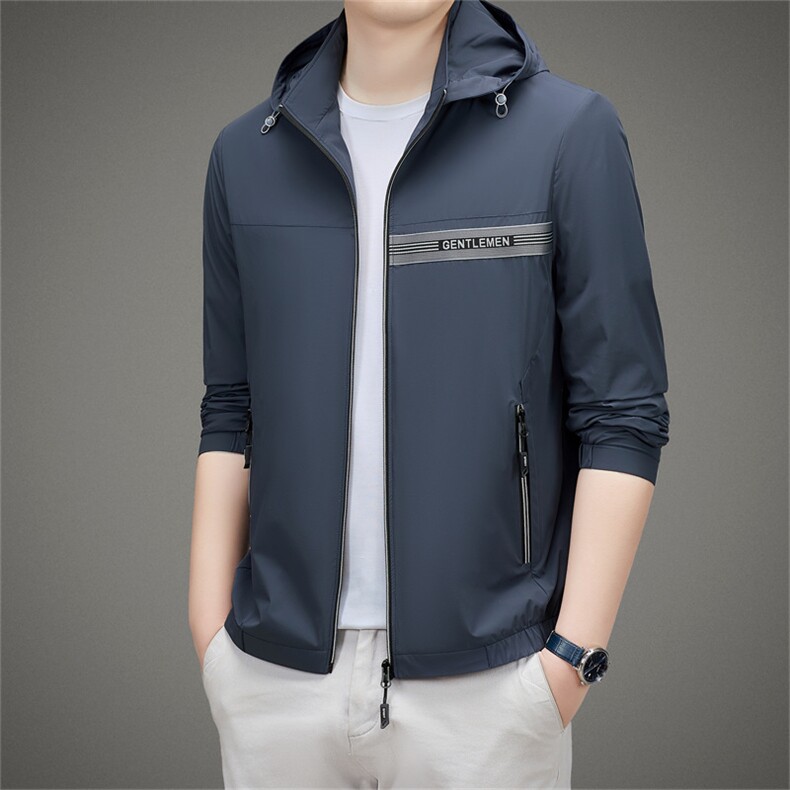 夏季男士户外防晒衣皮肤衣长袖连帽外套超薄防晒服图片