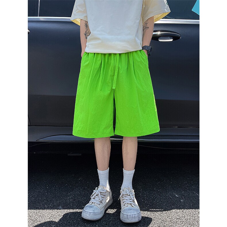 8XL-M多巴胺短裤男款夏季冰丝薄款休闲透气五分裤沙滩DK26004P25，男装牛仔裤，电商B312