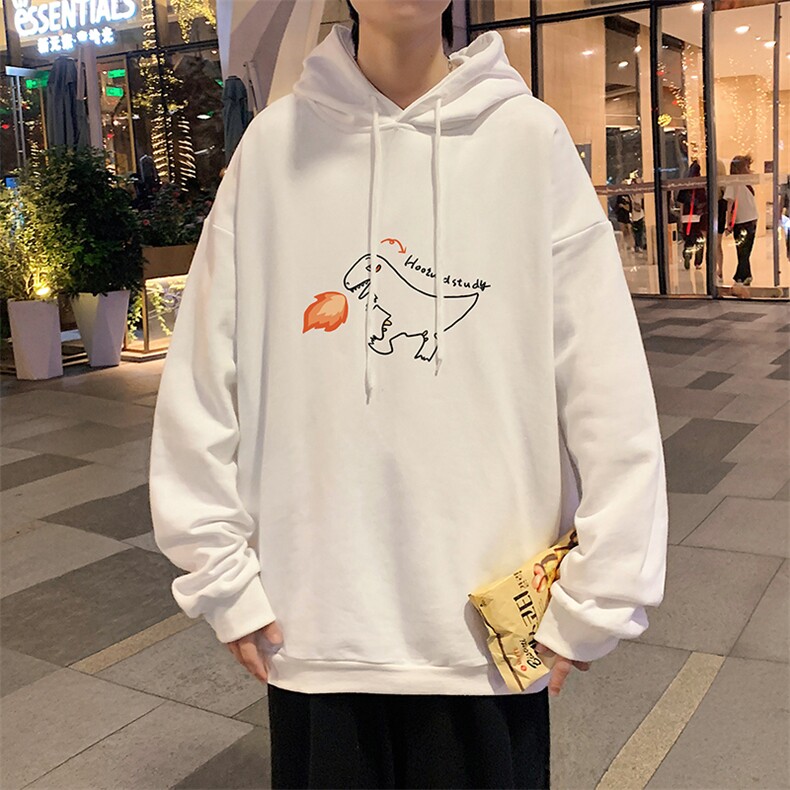WY2040-P35 加绒款-P40 纯棉连帽卫衣男大码运动帽衫宽松薄外套男图片