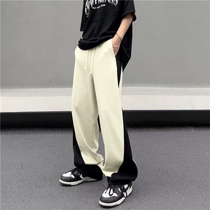 长裤休闲裤男夏季宽松型时尚潮牌直筒条纹青春裤潮气质 KK091-36图片