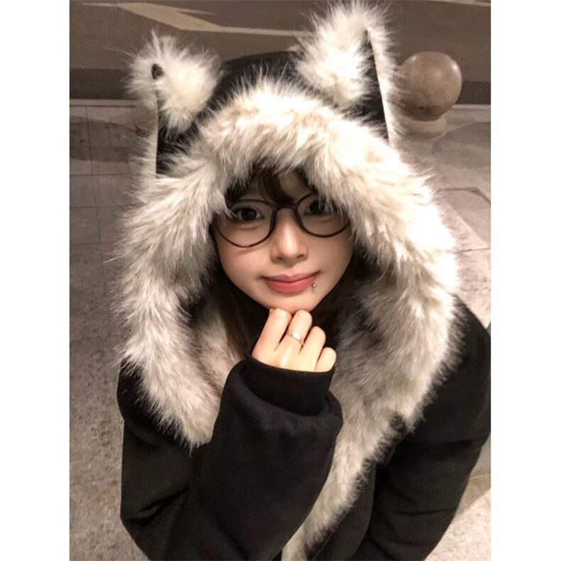 高级感甜酷座山雕猫耳朵棉服冬季新款百搭宽松连帽棉衣外套,男装棉衣,四季星座505
