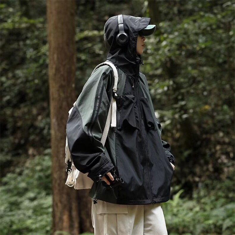 黑武士美式机能工装冲锋衣外套男穿搭户外登山服夹克秋季CW82-P59图片