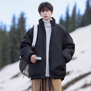 现货冬季美式休闲加厚雪山外套夹克立领纯色三防户外工装棉服图片