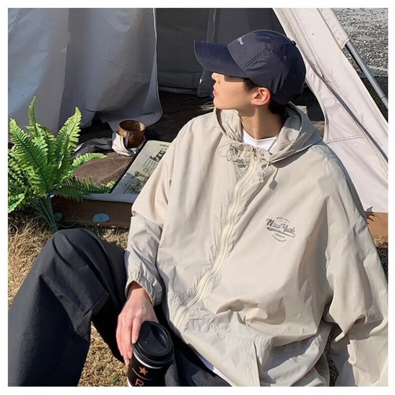 夏季户外防晒衣男轻薄透气外套潮牌速干冰丝防晒服1001-1-SF03P38,男装防晒衣,星座1001-1
