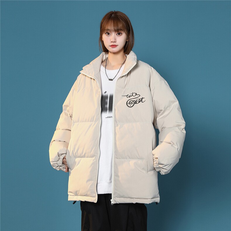 中性风22冬季潮流设计感字母印花加厚立领棉衣MY2051P85控118,男装棉衣,A247A