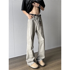 2025新款美式高街廓形休闲裤直筒微喇街头vibe裤子现货K8455-P45，男装休闲裤，星座512-3