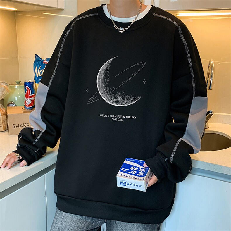 024春季新款圆领卫衣男休闲时尚印花长袖打底衫A168-MLWY07-TP45,男装卫衣,电商A168