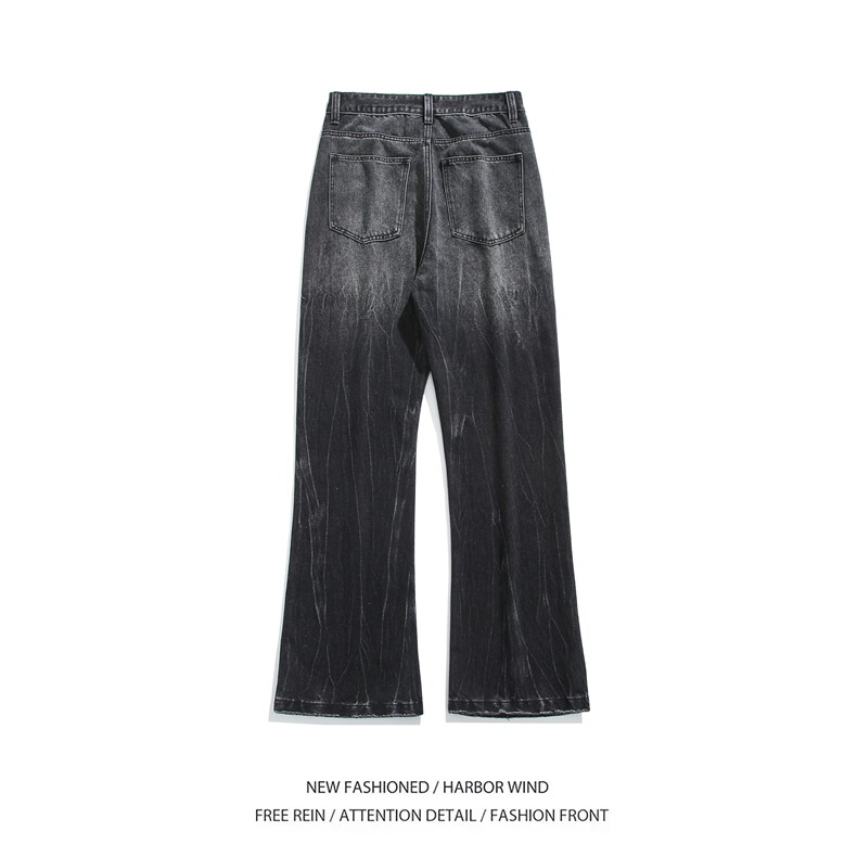 抖音品质美式高街复古水洗工艺微喇牛仔裤B315-K24008-p60控78,男装牛仔裤,电商B315