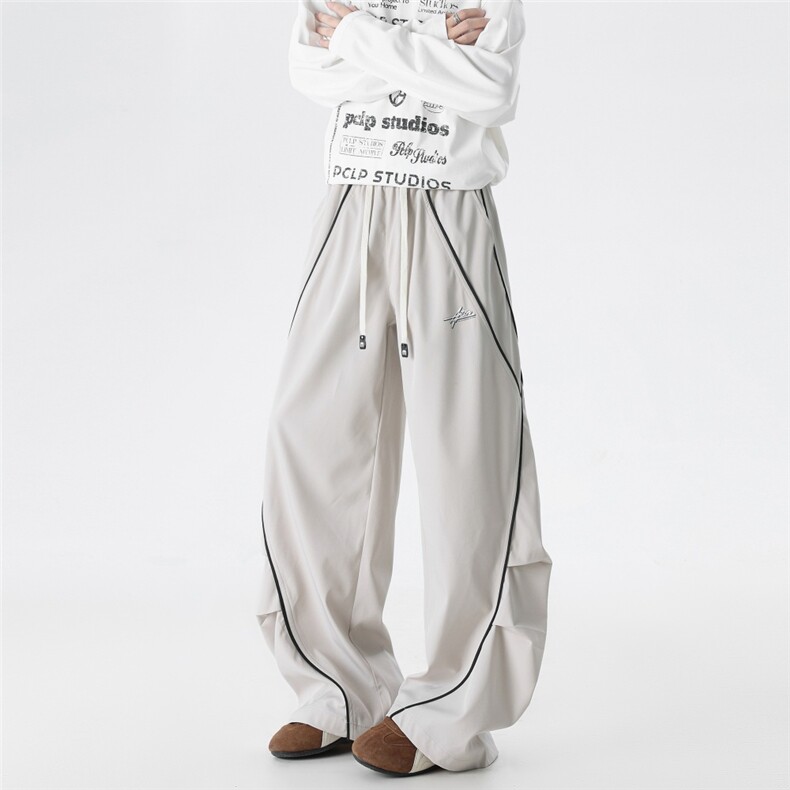 条纹运动防水冲锋裤宽松休闲裤1209-1-KK02-P55，男装休闲裤，星座1209-1