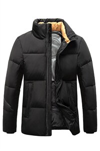 纯色立领外贸团体学生工装服情侣短款飞行图羽绒服图片