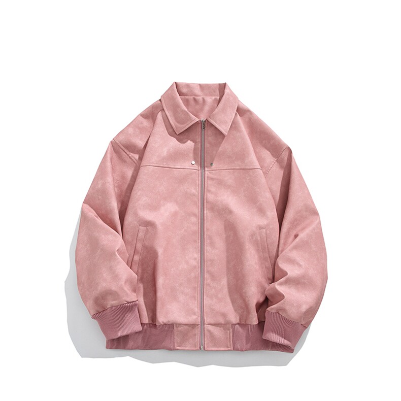 特P78二开无差价新款百搭春秋皮衣夹克外套-HJ5999日系白底,男装夹克,电商A003