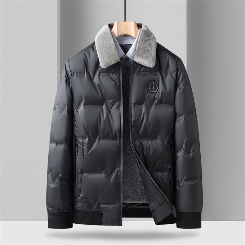 V3682钱塘2020-3时尚冬季厚款新款休闲中年男90鸭绒羽绒服P170，男装羽绒服，钱塘207-3