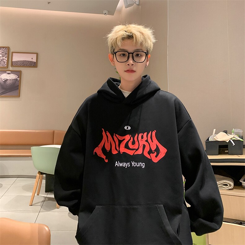 2026春装新款美式复古潮牌字母印花连帽宽松卫衣外套潮D340P68，女装短外套，电商A335-1（原A458）