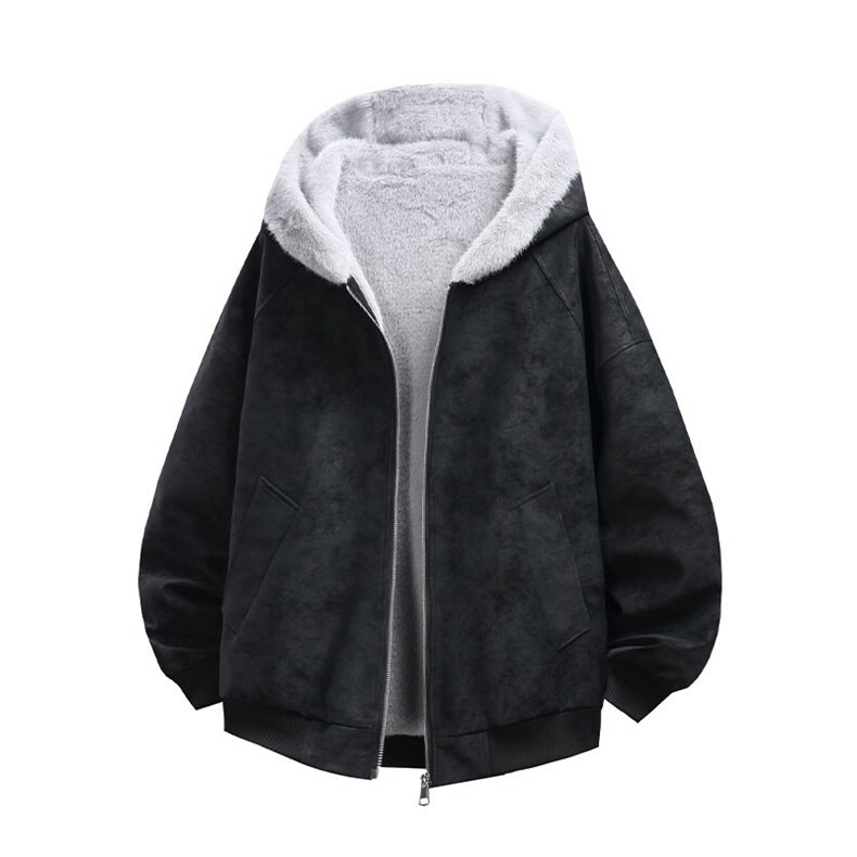 荔枝纹皮座山雕毛加绒连帽棉服男女同款保暖棉衣MP7826-特价P85,男装棉衣,电商A007
