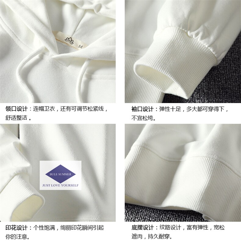 WY2061-P40纯棉连帽卫衣男大码运动帽衫宽松薄外套男麒麟风,男装卫衣,电商A040A