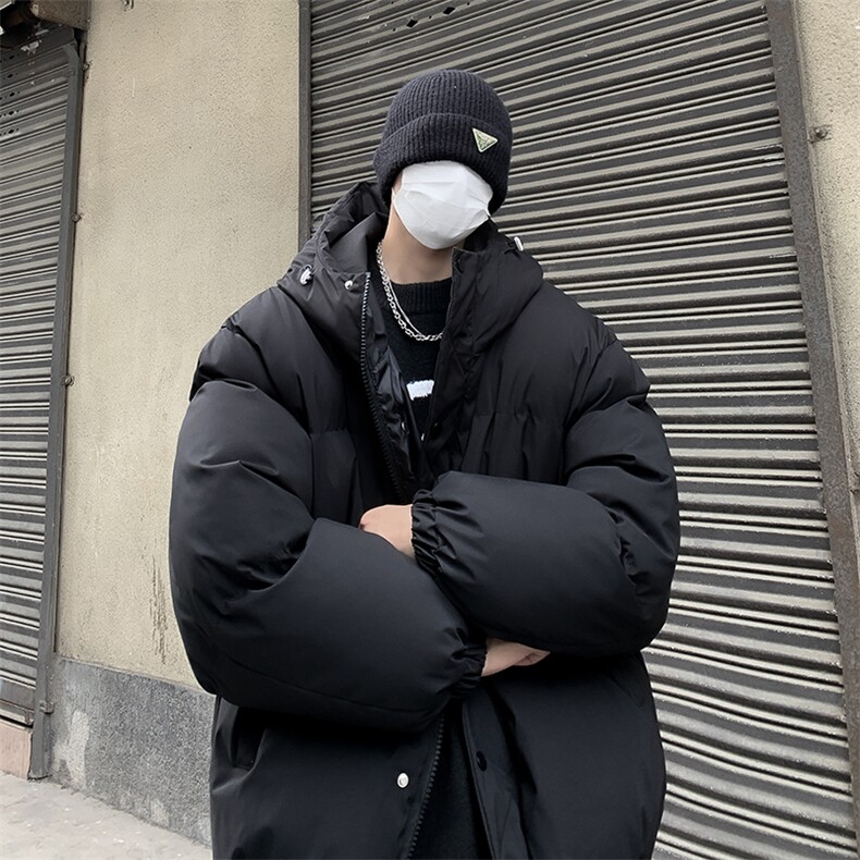 冬季新款连帽面包服潮流宽松加厚保暖棉衣外套,男装棉衣,星座410-6（原星座1304-1）