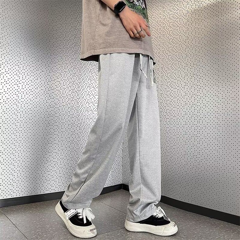 直筒裤子男春夏季新款ins潮牌卫裤美式复古阔腿休闲长裤KK076-30,男装休闲裤,星座911-3