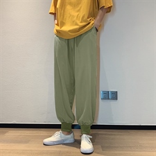 夏季新款港风冰丝清爽宽松休闲裤男2026-特批20，男装休闲裤，星座718-1