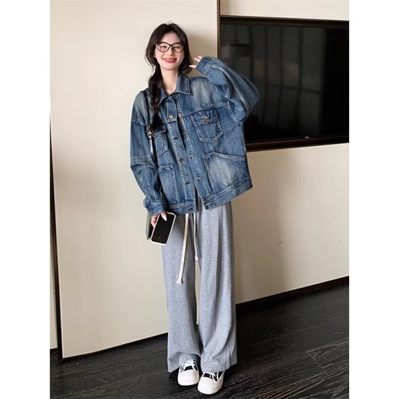 小香风短款牛仔外套女独特夹克外套超好看小众设计洋气牛仔上衣潮,男装工装外套,星座506A