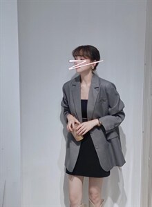 简约微阔小西装,女装西装,驿谷