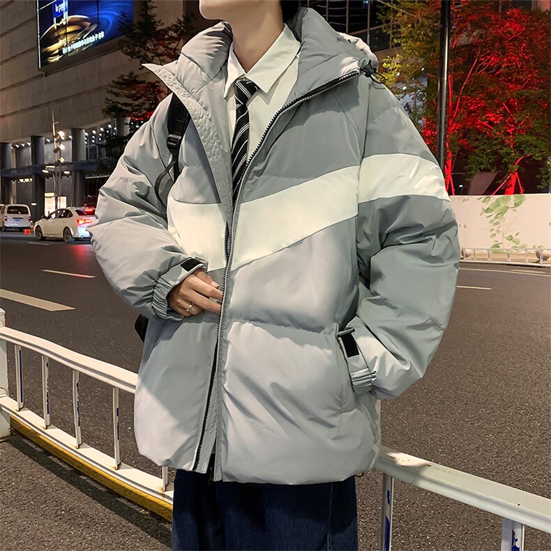 2024冬新款港风夜景个性连帽面包服棉衣外套男G3015-P115控145,男装棉衣,星座914-3