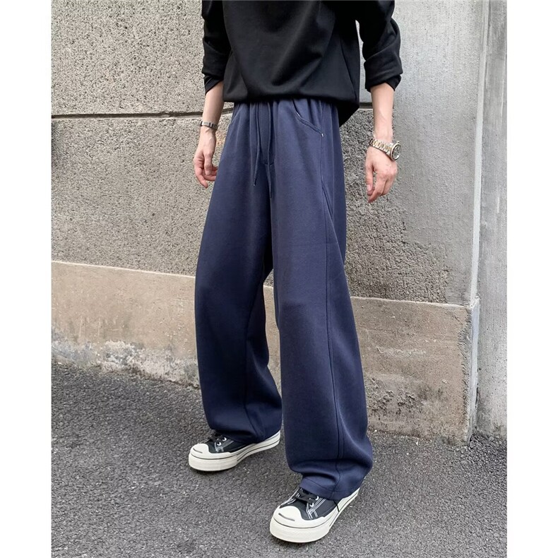 美式弯刀裤男生休闲宽松高街卫裤阔,男装休闲裤,星座410-6（原星座1304-1）