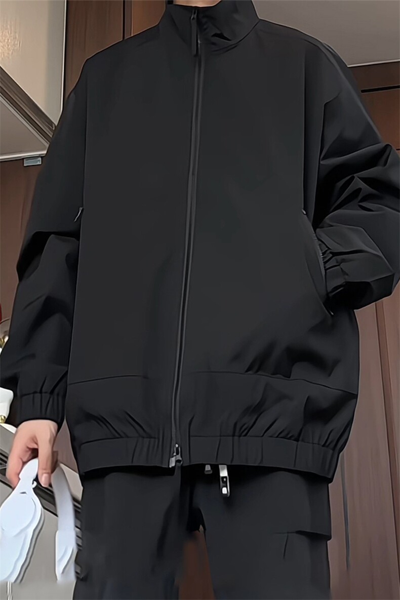 JK9080/P60春装新款防水冲锋衣休闲夹克男高街百搭宽松设计感外套,男装夹克,电商A141