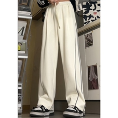 休闲裤男酷炫发光条运动宽松情侣直筒裤K8458-P34【特价】，男装休闲裤，电商A007