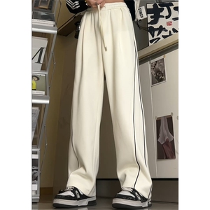 休闲裤男酷炫发光条运动宽松情侣直筒裤K8458-P34【特价】图片