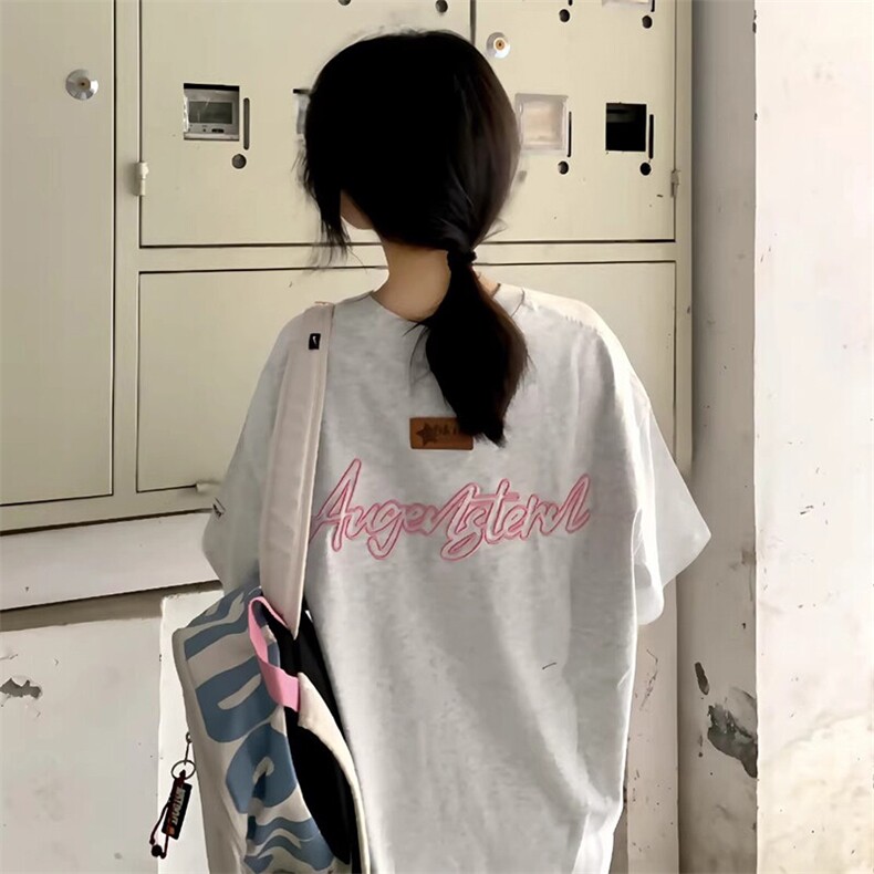 万针全刺绣工艺抖音得物高品质260克重磅纯棉双纱美式高街短袖T恤,男装T恤,电商A486-1